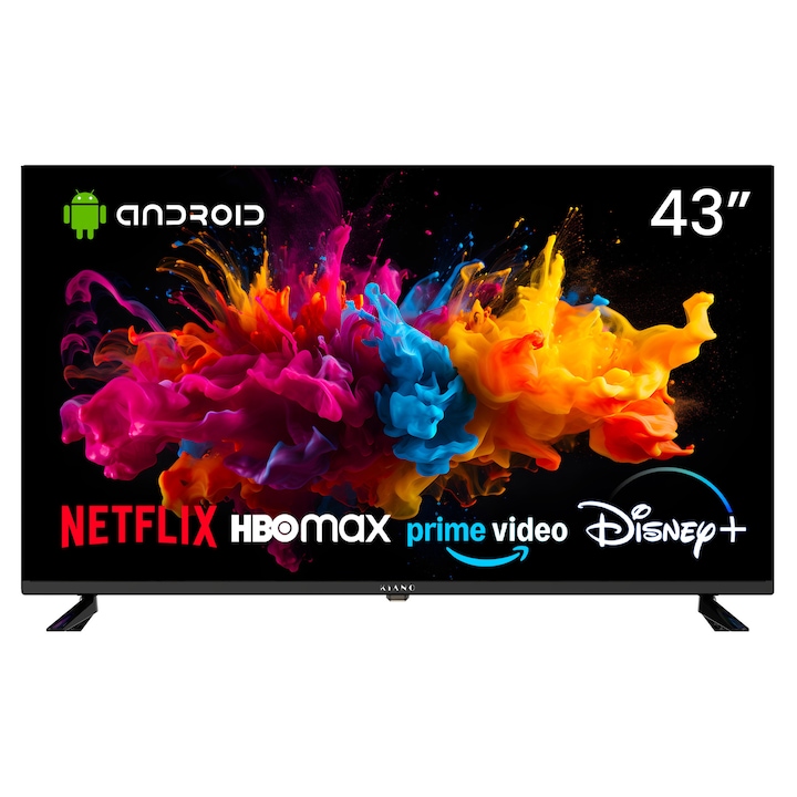 Televizor Kiano Elegance | 109cm | 43" 4K | DLED UHD 3840x2160 Mpx | Smart TV ANDROID 11.0 | WiFi, HDR10, Dolby Audio, Dolby Digital Plus | CLASA F