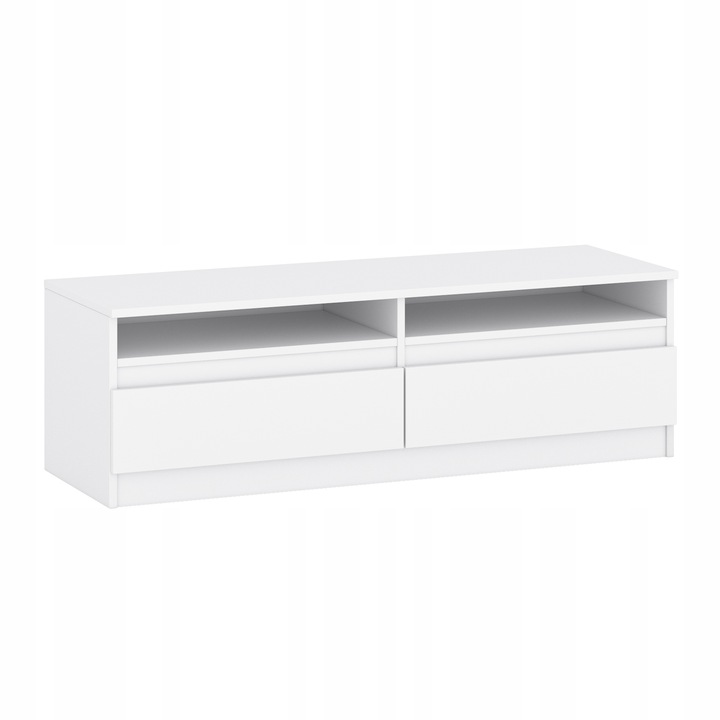 Comoda TV, 38x40x120cm, 2 sertare, PAL, Alb