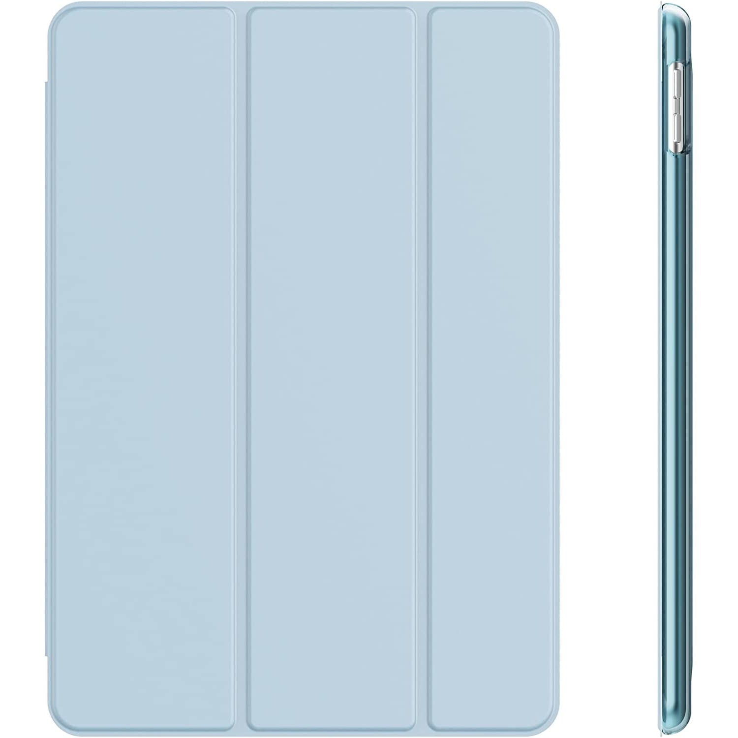 Husa Sigloo, pentru tableta iPad, 10.2 inch, model 9/8/7 2021/2020/2019 cu functie wake-up/sleep, Aqua Blue