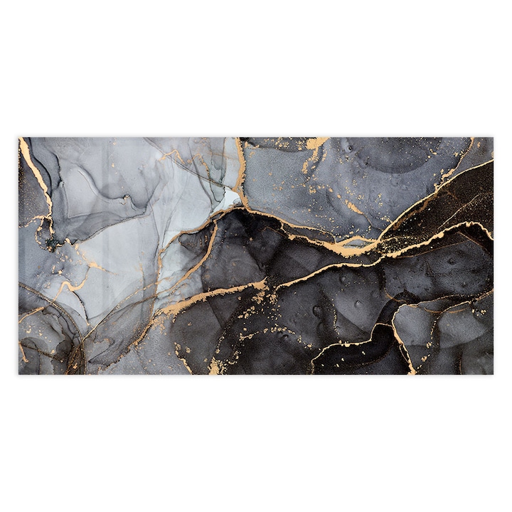 Стъклен панел за гръб на кухня, ARTHUB, Abstract Marble, 60x100cm