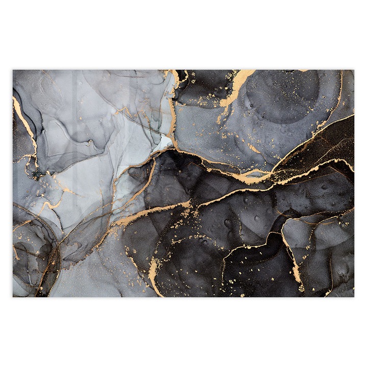 Konyhai üveg hátfal, Abstract Marble, 80x120cm