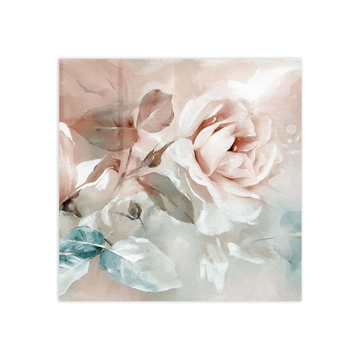 Стъклен панел за гръб на кухня, ARTHUB, Abstract Roze, 60x60cm