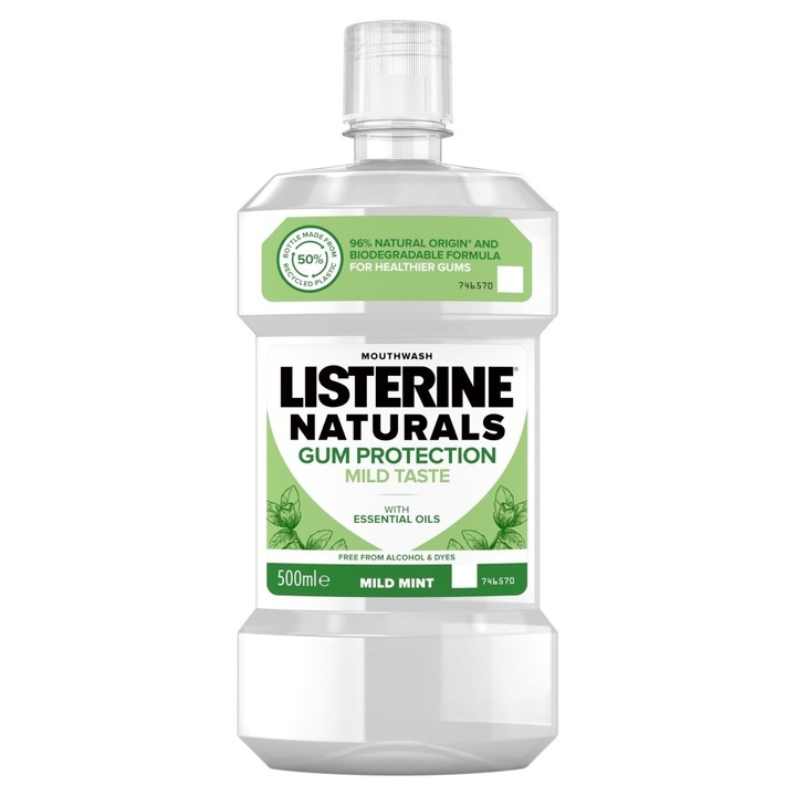 Вода за уста, Listerine Naturals, Johnson, мента, 500 мл