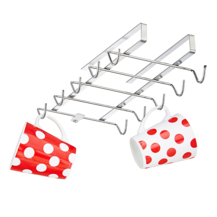 Suport metalic pentru cani Relaxdays, argintiu, 6 x 14 x 28 cm