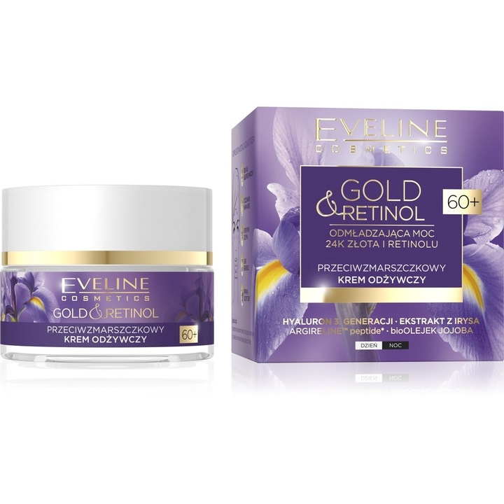 Crema nutritiva antirid 60+ Zi/Noapte, Gold & Retinol Eveline