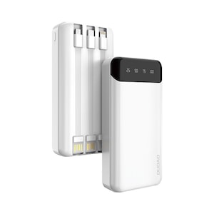 Powerbank Dudao K6Pro+, Universal, 20000mAh, USB-C/Lightning/MicroUSB, Alb