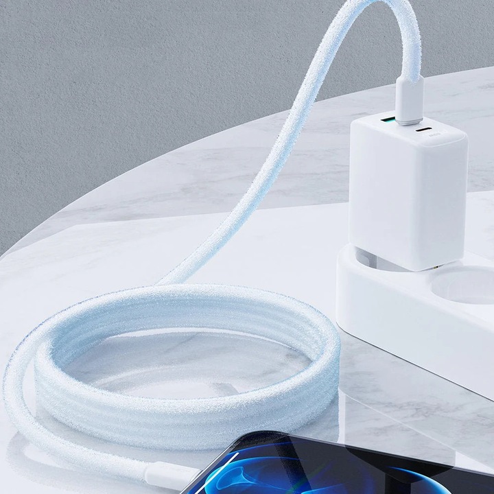 Cablu de date/incarcare C2-01, Acefast, tip USB-C/Lightning, 1.2 m, 30 W, 3 A, Negru