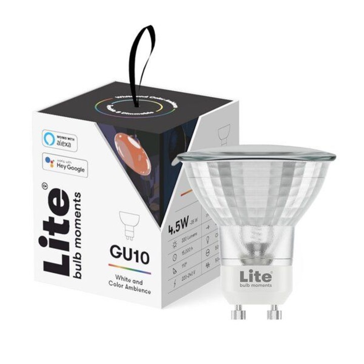 Lite bulb Moments okos izzó, GU10,4,5W Spot, RGB+W2700K
