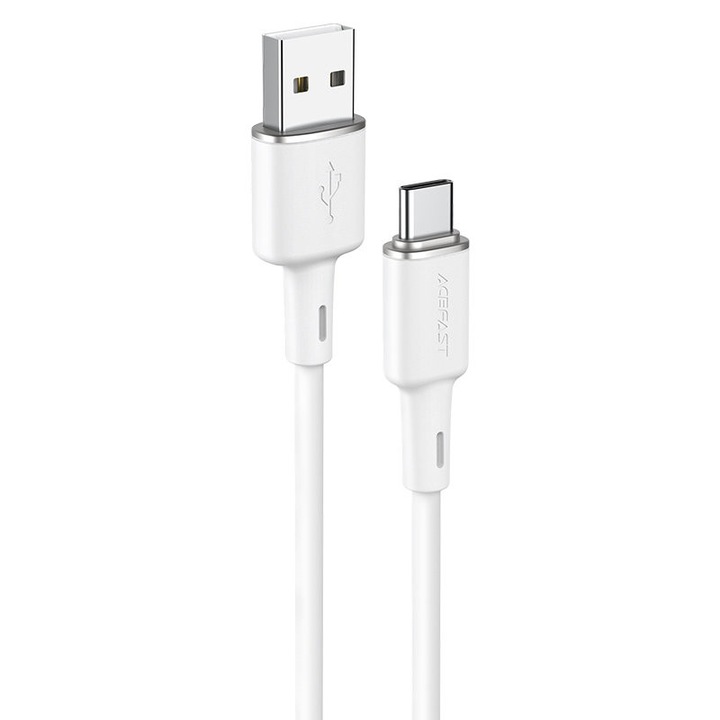 Adat-/töltőkábel C2-04, Acefast, USB/USB-C, 1,2 m, 3 A, fehér