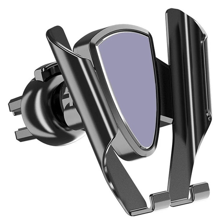 Suport auto de telefon Hurtel, Universal, Metal/Plastic, Gri inchis/Negru