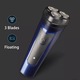 Trimmer de ras barba cu lame rotative Aorlis, Aparat de ras pentru barba, Aparat de ras, Masina de ras, Siguranta, rezistent la apa, curatare usoara, curatare sub jet de apa, waterproof, 3 lame