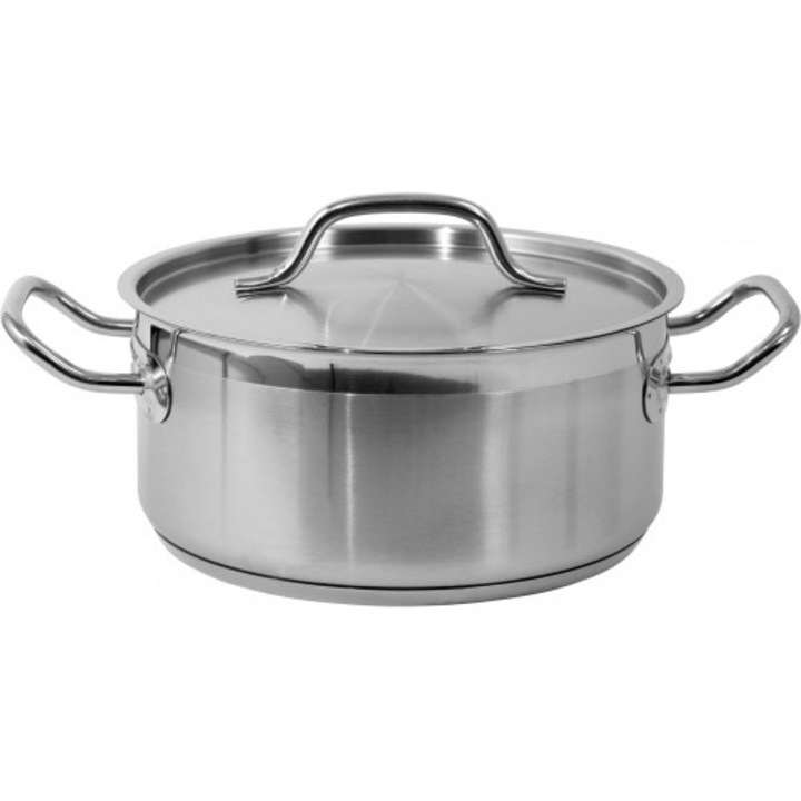 Oala cu capac Yato, Inox, 5 l, 24 cm, Argintiu