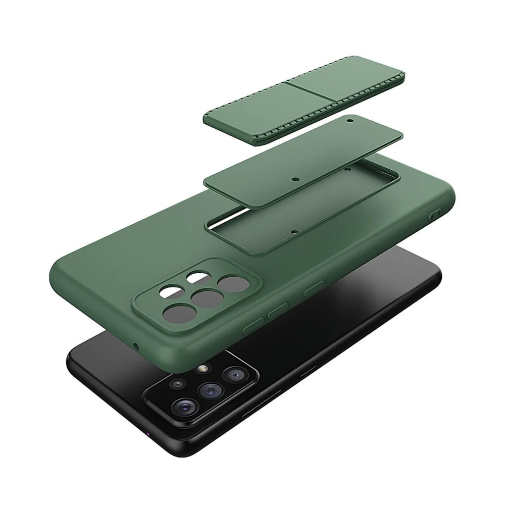 Husa cu suport pentru Xiaomi Redmi Note 11 Pro, Wozinsky, Silicon, Bleumarin