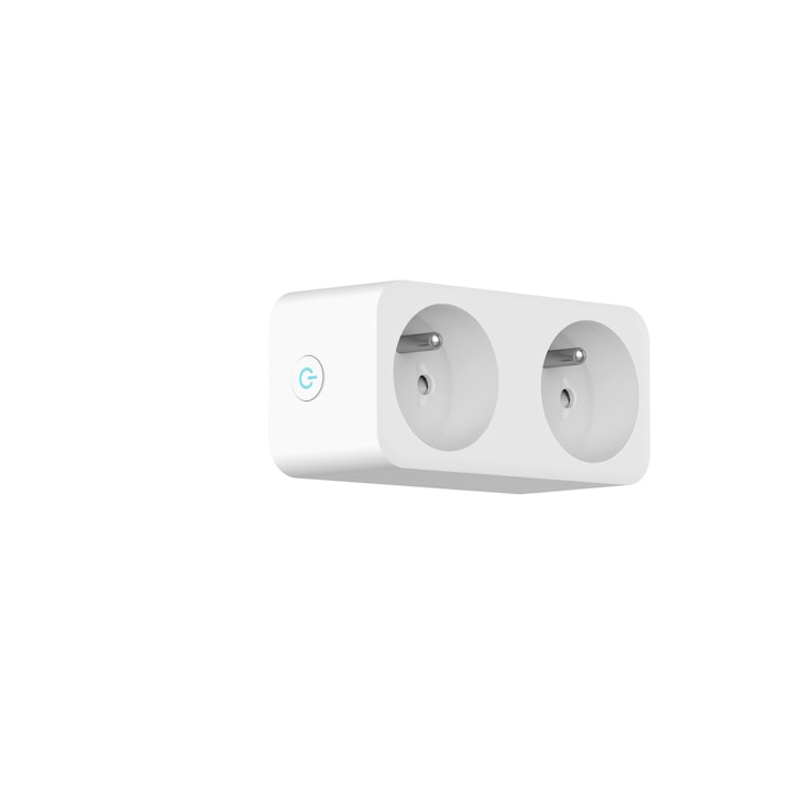 Щепсел Immax Neo, smart, Контрол на устройства Zigbee, 81 x 48 x 104 мм, Бял