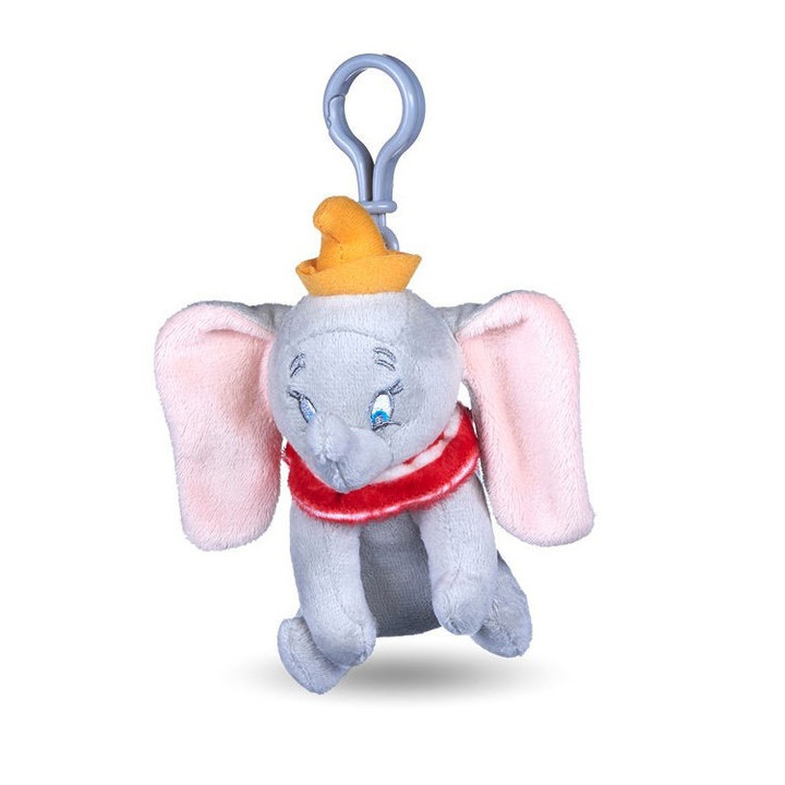 Disney Dumbo bagclip plüss – 13 cm, szürke