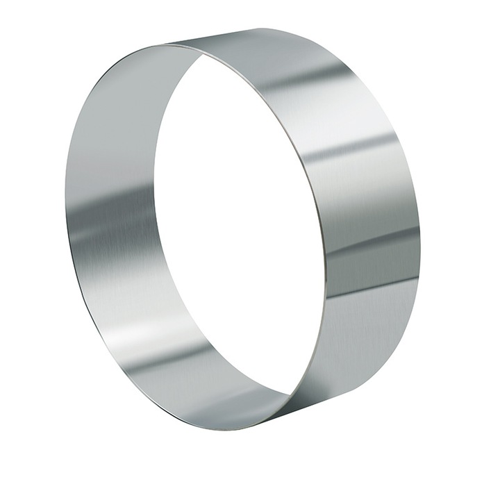 Forma rotunda pentru prajituri, YATOVUR, 4'', Otel inoxidabil, Argintiu