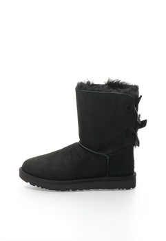 UGG, Cizme scurte negre din piele intoarsa fara inchidere Bailey 1016225-BLK UGG, Cizme scurte negre din piele intoarsa fara inchidere Bailey 1016225-BLK