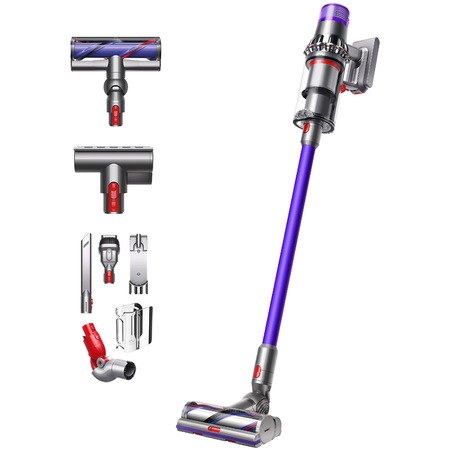 Вертикална прахосмукачка Dyson V11 Extra, 545W, 29.4V, 0.76 л, Автономия 60 минути, Никел/Син