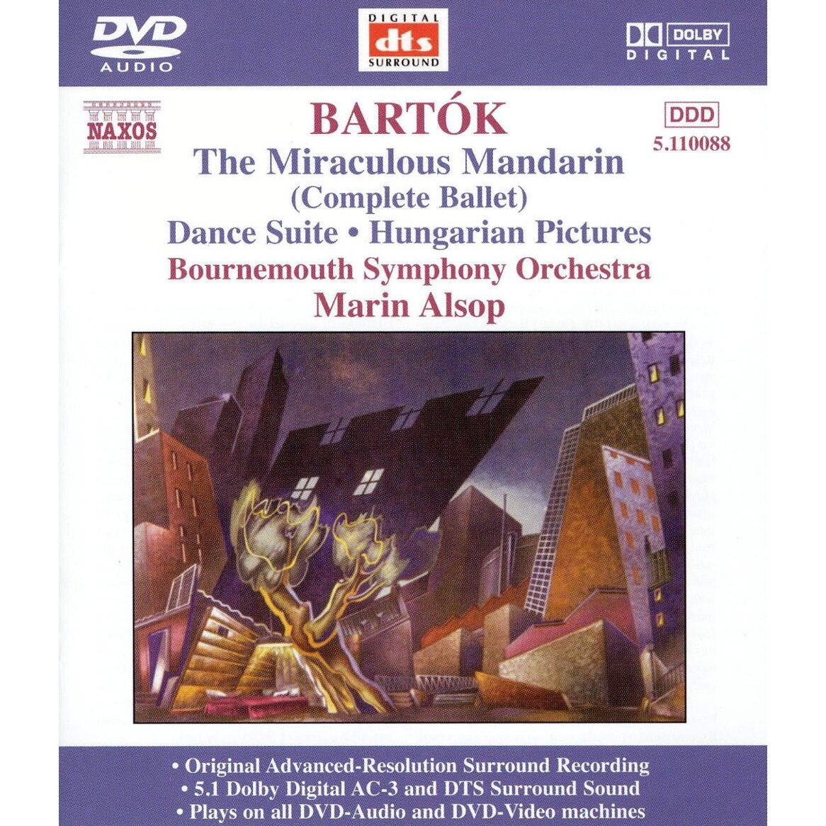 Bela Bartok - Miraculous Mandarin / Dance Suite / Hungarian Pictures - DVDA