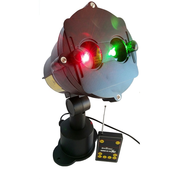 Aparat Laser Profesional Impotriva Pasarilor - Bird-X Laser ® Programabil cu Telecomanda, Fabricat de Bird-X Inc. SUA ®