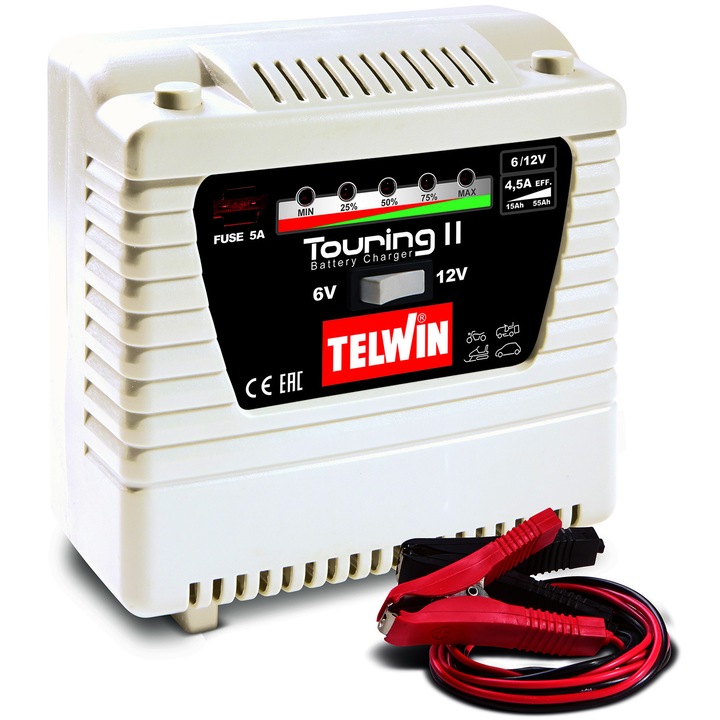 Incarcator acumulatori TOURING11 - Telwin Italia, 6-12 V, curent incarcare 4,5 A