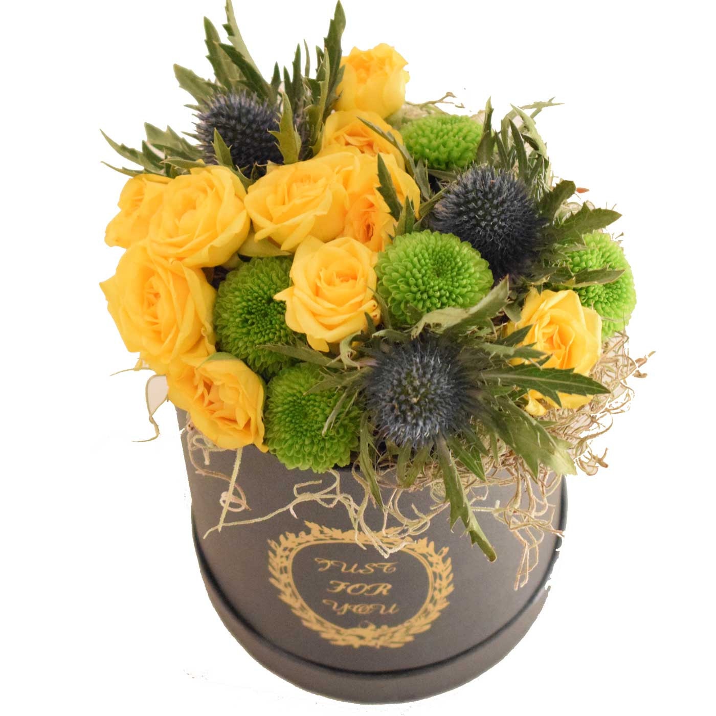 Aranjament floral Black Yellow Box
