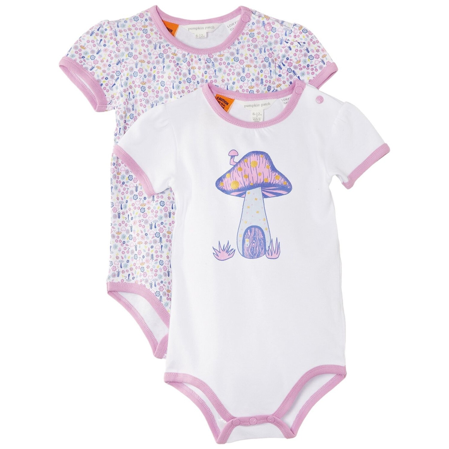 Set 2 body Pumpkin Patch, Mushroom, 3-6 luni