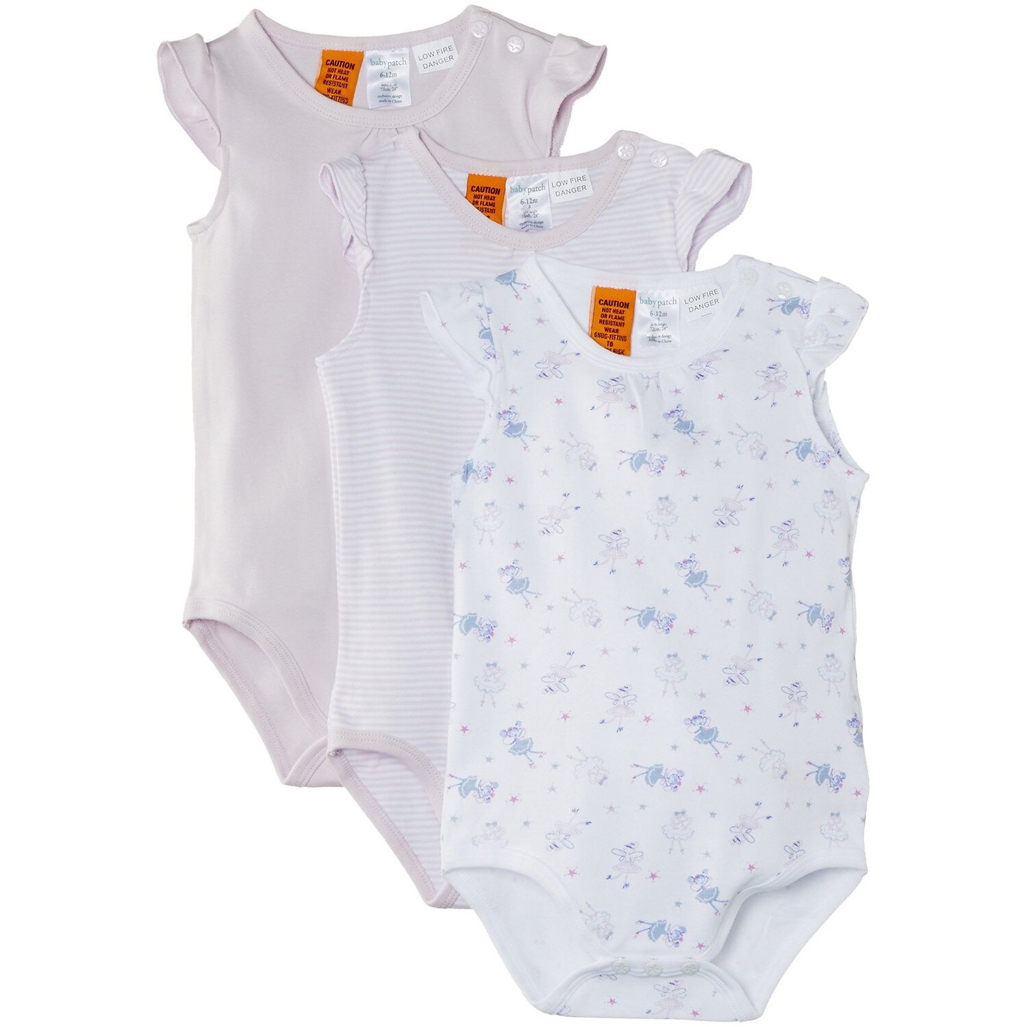 Set 3 body Pumpkin Patch, Flutter, 3-6 luni