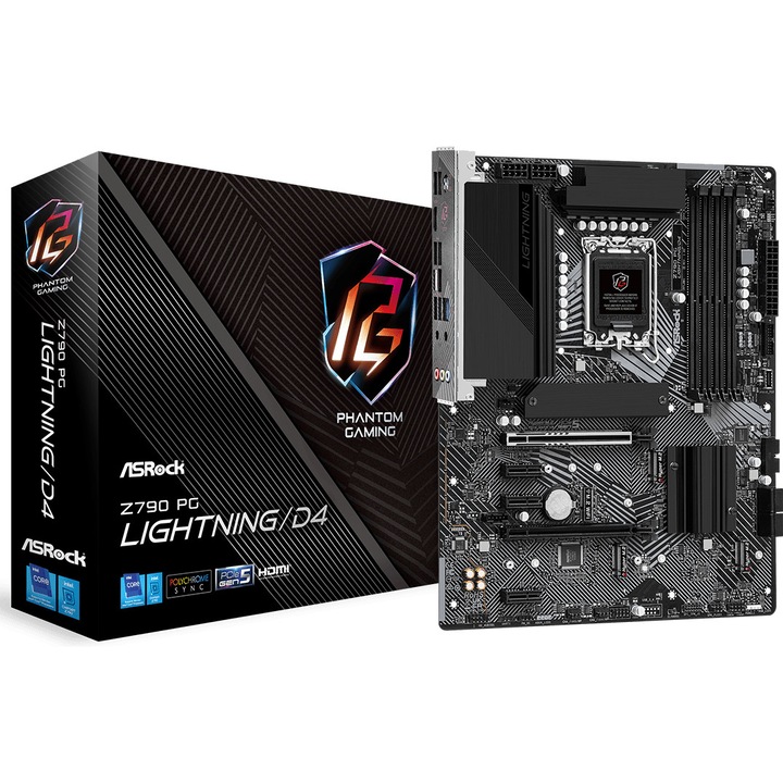Дънна платка ASRock Z790 PG Lightning/D4, Socket LGA1700