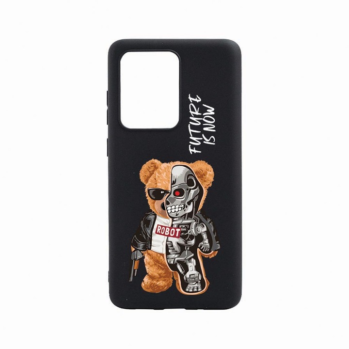 Husa Silicon, Compatibila Cu Xiaomi Redmi Note 11T Pro, Half Robot Half Teddy Bear, Rezistenta la uzura, B 931