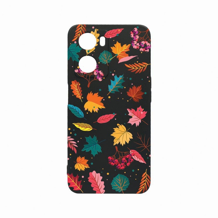 BestCase® telefontok, OPPO A77 / A77s, Feathers Color, Kamera védő, Black Silicon Series, c-B 99