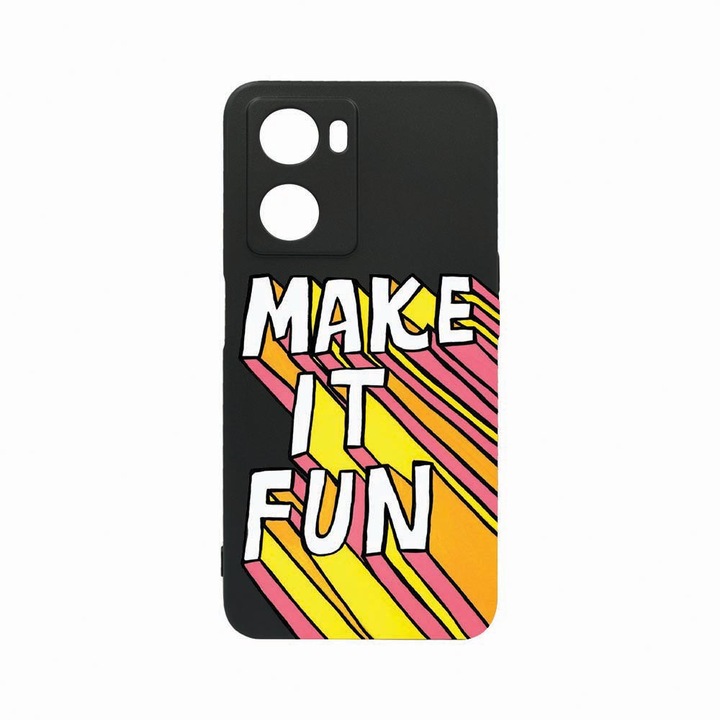 Husa BestCase® SLIM SIlicon 0.8MM, Compatibila Cu OPPO A57 5G, Make It Fun, Rezistenta la uzura, Protectie Camera, c-B 494