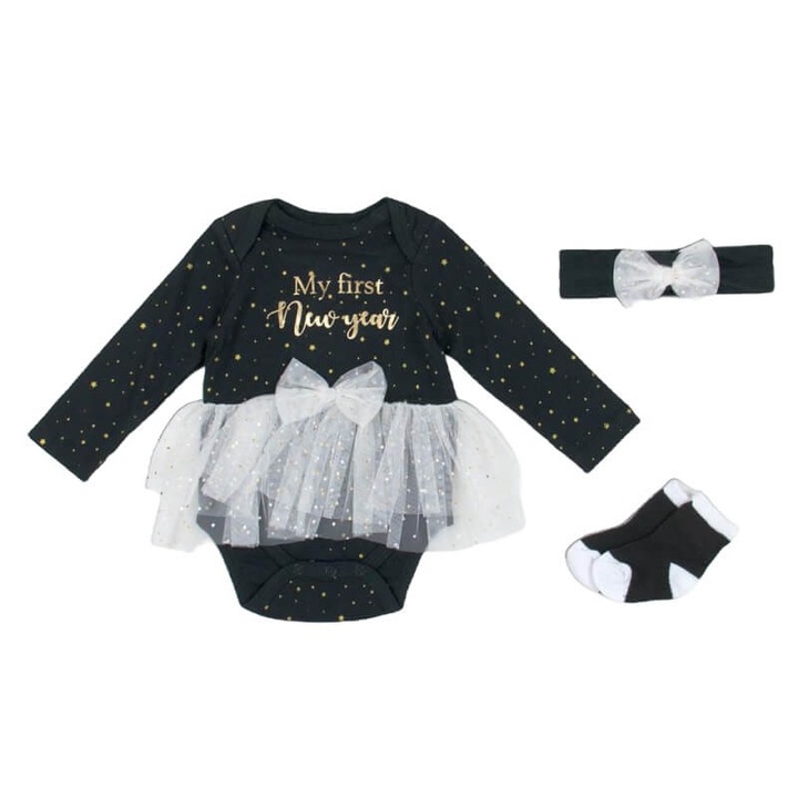 Set pentru fetite 3 piese, My First New Year