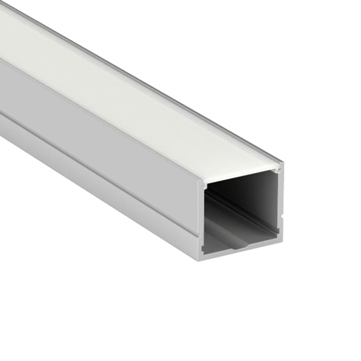 Profil aplicat din aluminiu anodizat pentru benzi, LMX-2020, LED Market®, Lungime 2m