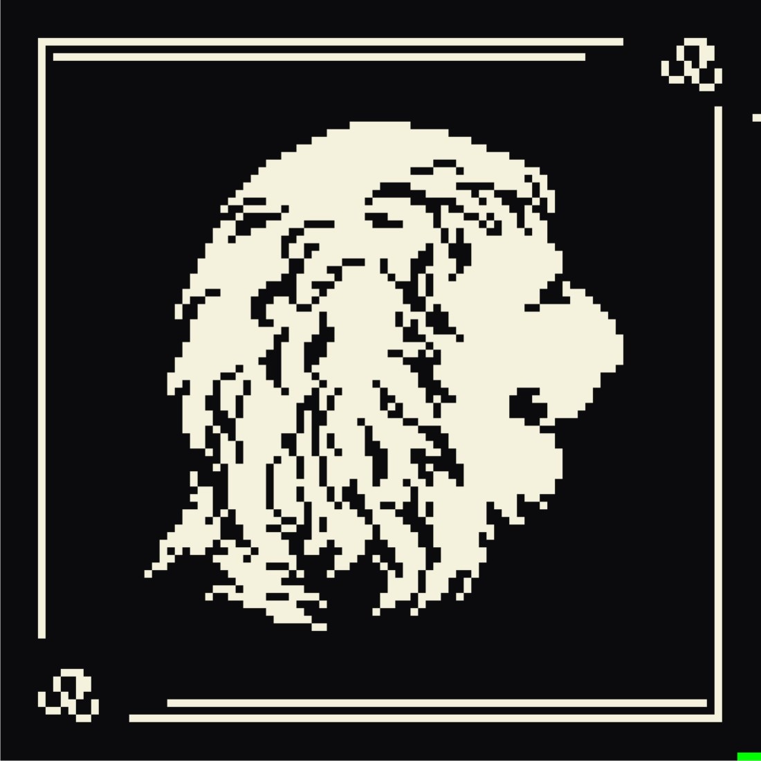 Leo - kit goblen cu diagrama alb-negru