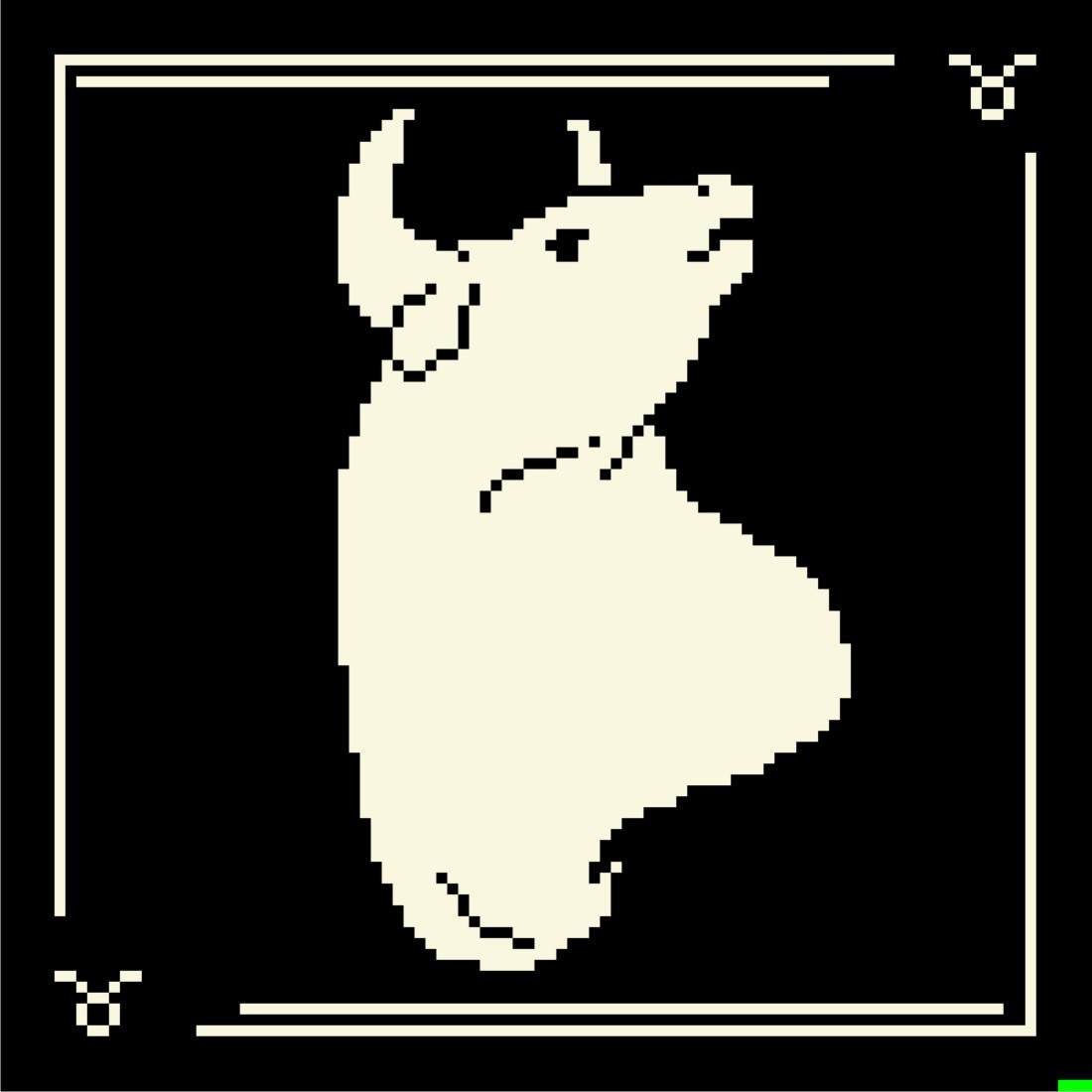 Taurus - kit goblen cu diagrama alb-negru