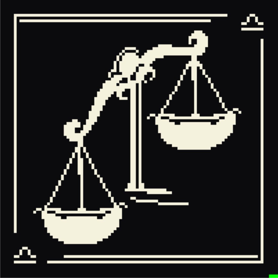 Libra - kit goblen cu diagrama alb-negru