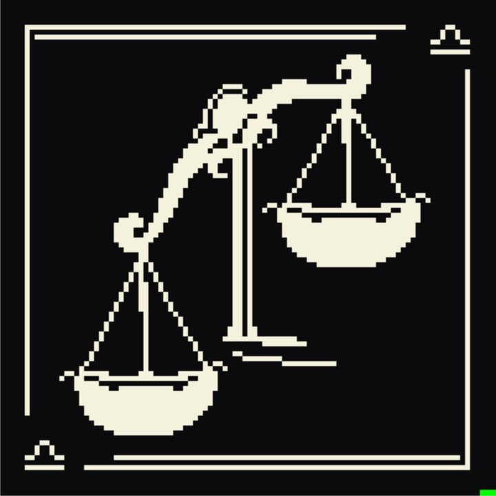 Libra - kit goblen cu diagrama alb-negru