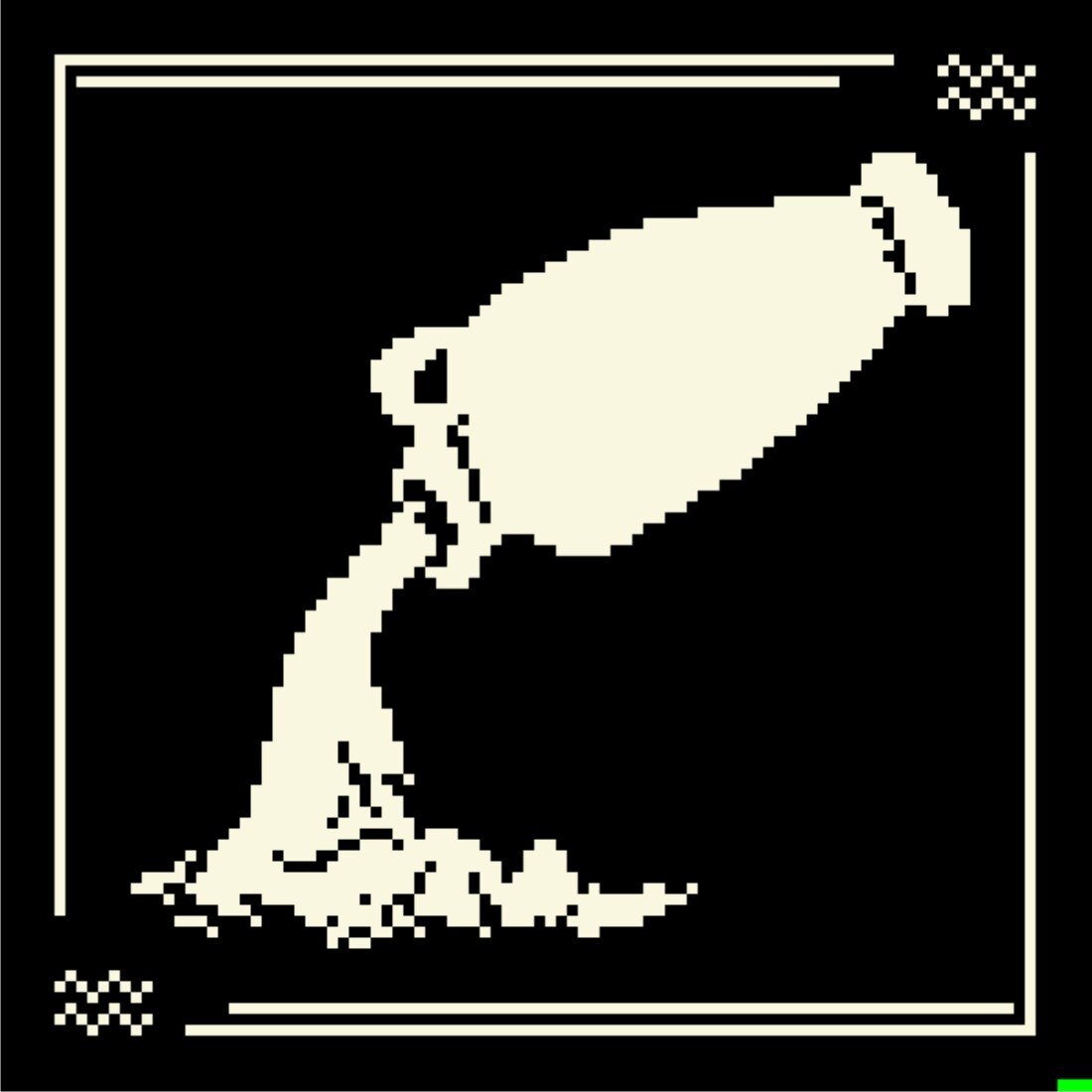 Aquarius - kit goblen cu diagrama alb-negru