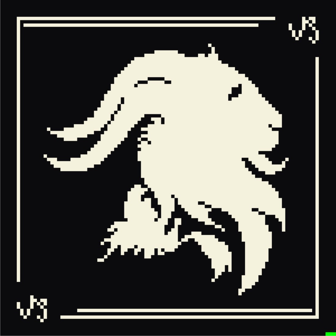 Capricorn - kit goblen cu diagrama alb-negru