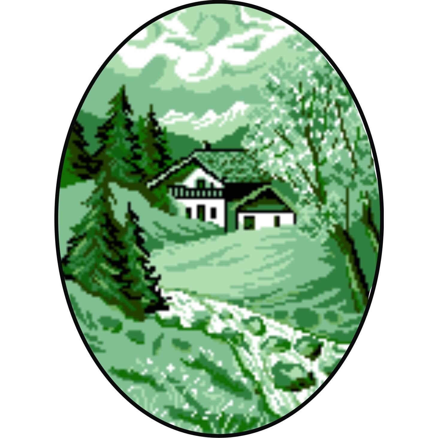 Simfonie de primavara - kit goblen cu panza imprimata