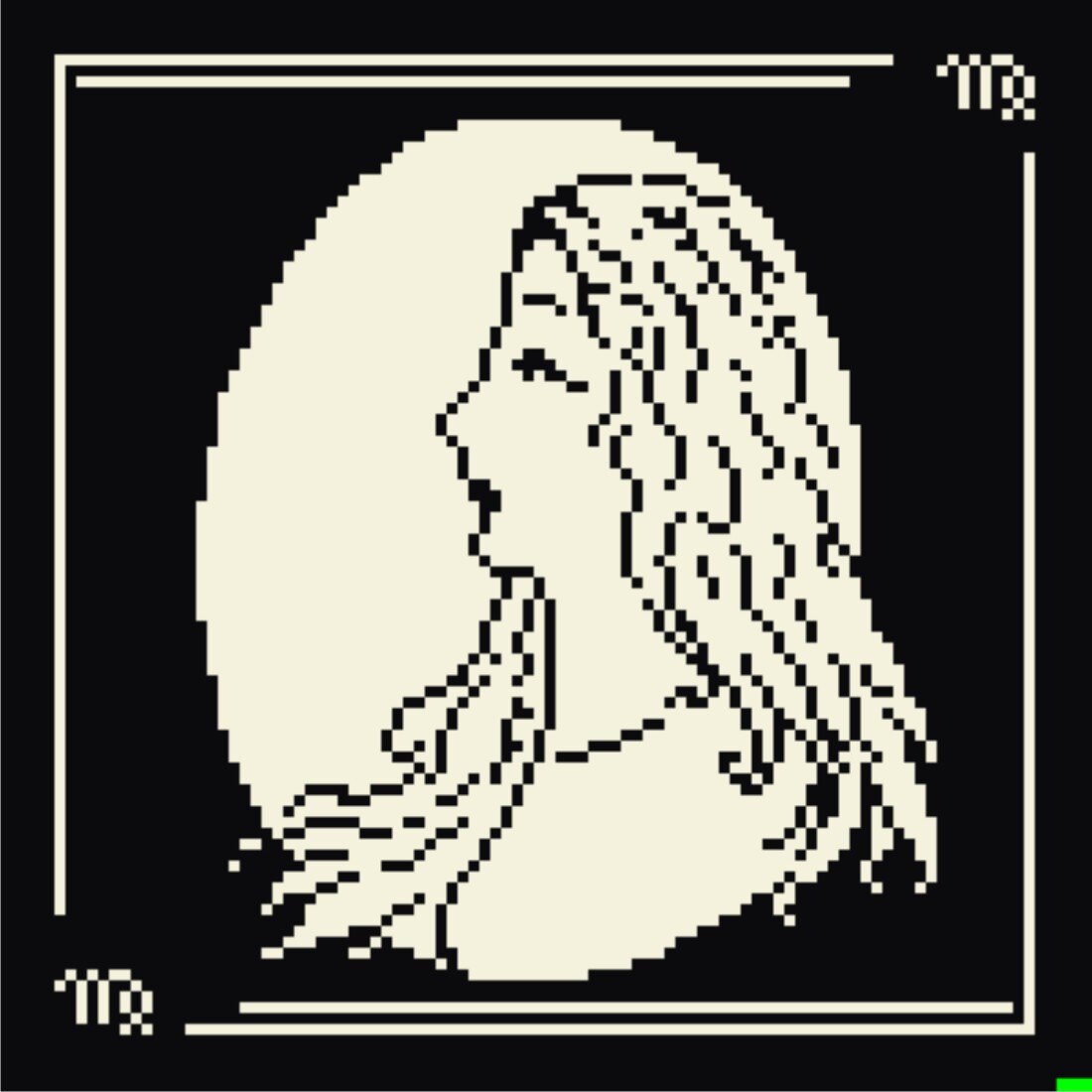 Virgo - kit goblen cu diagrama alb-negru