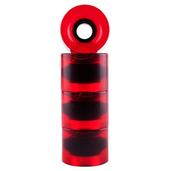 Roti Penny transparent red 59mm 4 buc