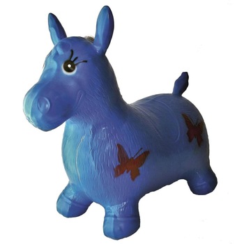 Calut de sarit din cauciuc gonflabil albastru Calut de sarit din cauciuc gonflabil albastru