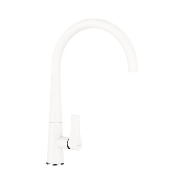 Gota egykaros konyhai csaptelep, magas kifolyó, kerámiapatron, Cristadur Alb