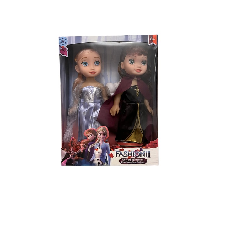 Két babából álló készlet, lila/fekete, Fashion, 29 cm