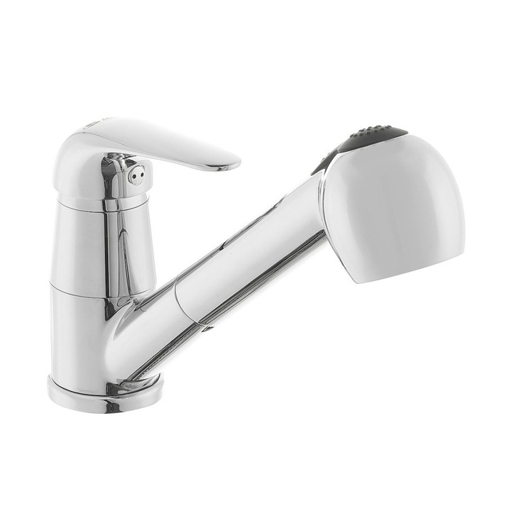 S-Line смесител за кухня с изтеглящ се душ, 2 хромирани дюзи SL283
