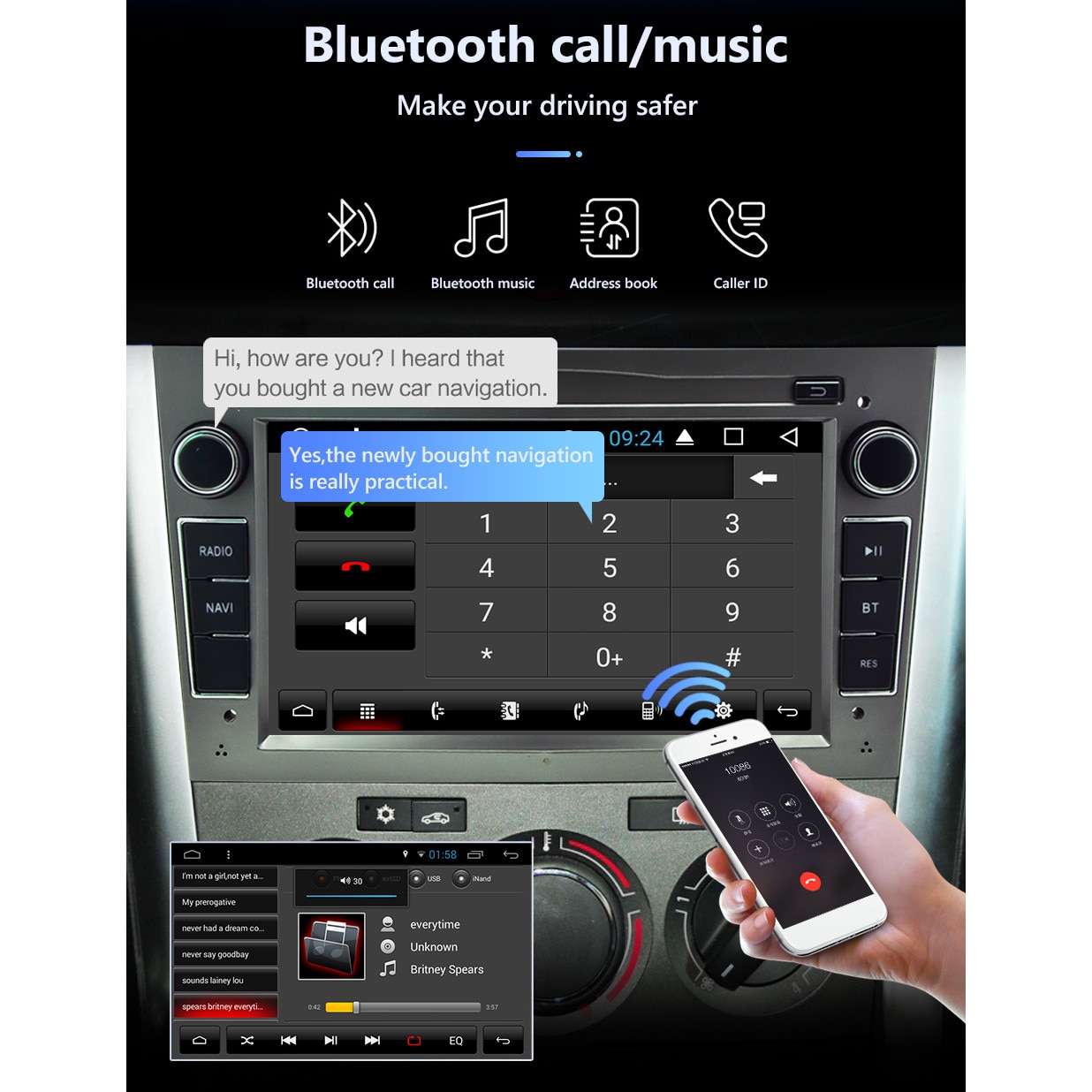 2 32GB] CAECHO Android 11 Radio De Coche Con Wireless Carplay Android