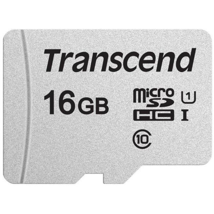 Card de memorie Transcend USD300S, microSDHC, 16 GB, 95 MB/s Citire, 45 MB/s Scriere, Clasa 10 UHS-I U1 + Adaptor SD