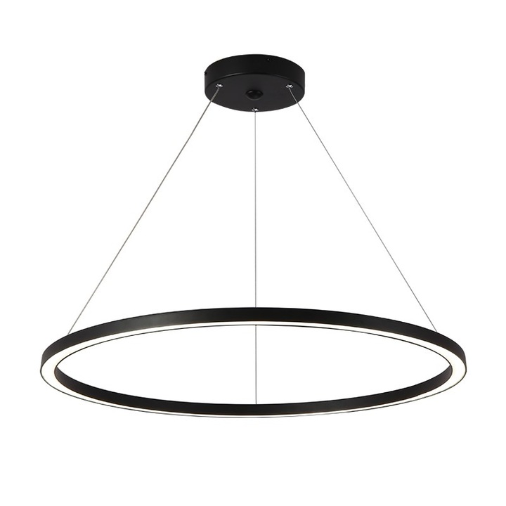 Immax Neo Fino интелигентна висяща лампа, LED, Метал/Пластмаса, 1 кръг, Zigbee 3.0, 60 W, 80 см, Черна
